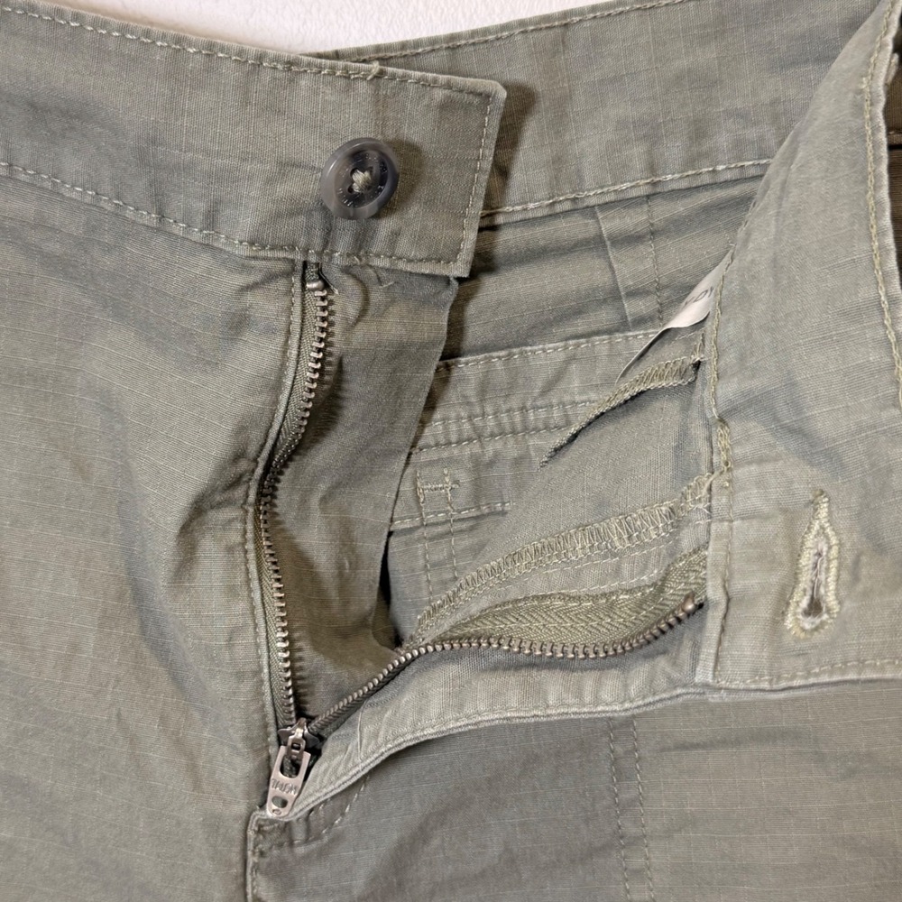 Eddie Bauer Hiking Ripstop Utility Short 5" Outdoor (12) Olive Cotton Stretch - Picture 6 of 12